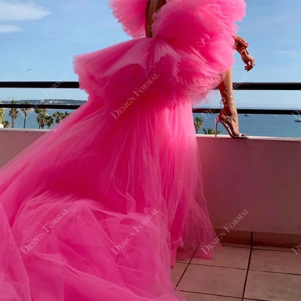 Mew Mews Hot Pink Mini Tulle Party Dress - Picture 6 of 6